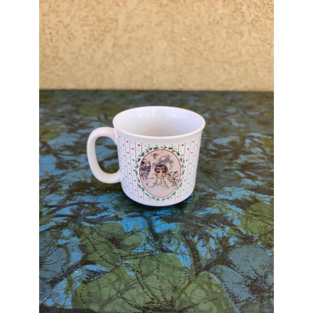 Maud Humphrey Bogart "My Winter Hat" Miniature Ceramic Mug 1990 Hamilton Gifts